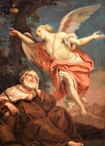 Tableaux et dessins Tableaux XVIIe siècle - L'Ange de Dieu apparaît au Prophète Élie - École italienne du 17e siècle